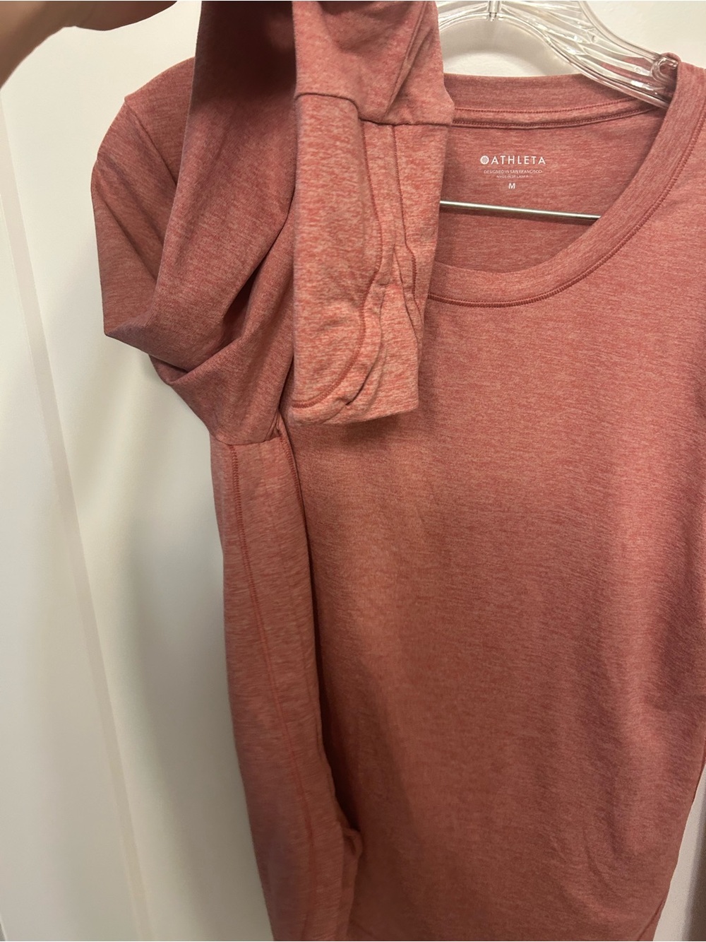 Athleta Long-Sleeve Crew Tee in Dusty Rose Heather - Picture 4 of 8